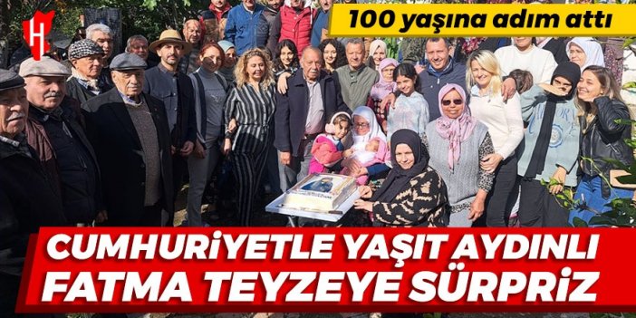 100 yaşına adım attı: Cumhuriyetle yaşıt Aydınlı Fatma Teyzeye doğum günü sürprizi