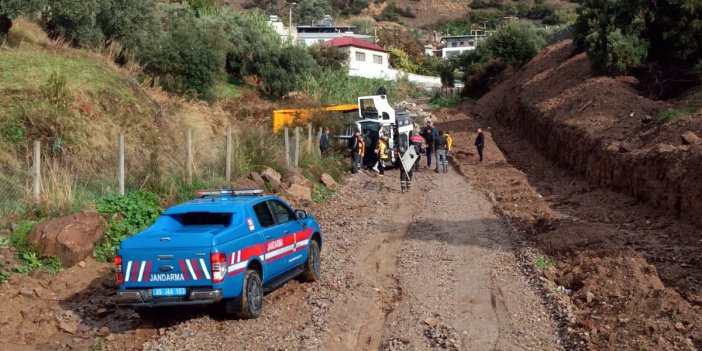 Aydın'da devrilen kamyonun sürücüsü yaralandı