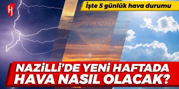 Nazilli’de yeni haftada hava durumu nasıl olacak?