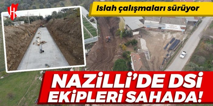 Nazilli’de DSİ ekipleri sahada! Islah çalışmaları sürüyor