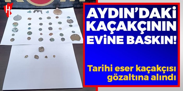 Aydın'daki kaçakçının evine baskın!