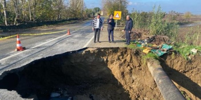 Sürücüler dikkat! Aydın’da yol çöktü