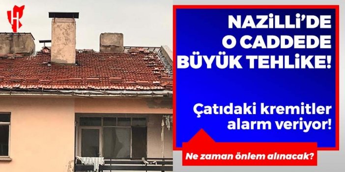 Nazilli eski Sümer Polis Karakolu’nda büyük tehlike! Yolu kullanırken iki kez düşünün