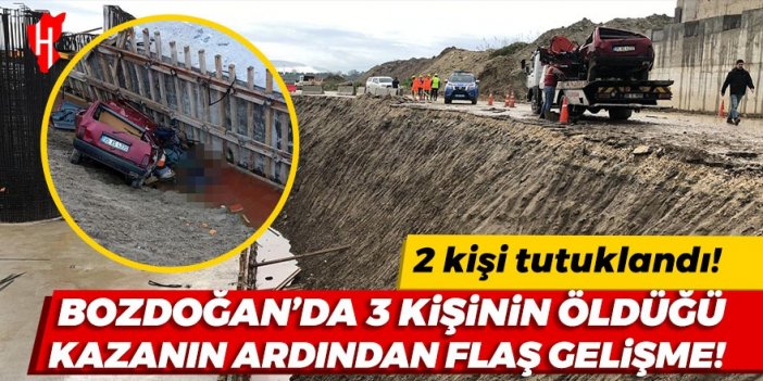 Bozdoğan’da 3 kişinin öldüğü kazaya ilişkin 2 tutuklama