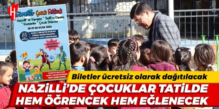 Nazilli'de çocuklar tatilde hem öğrenecek hem eğlenecek