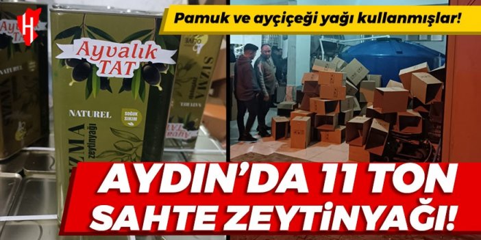 Aydın'da sahte zeytinyağı operasyonu: 11 ton sahte zeytinyağı ele geçirildi!