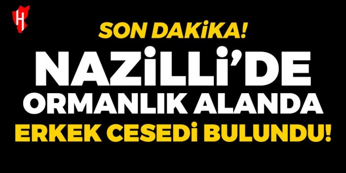 Son Dakika! Nazilli'de ormanlık alanda erkek cesedi bulundu!