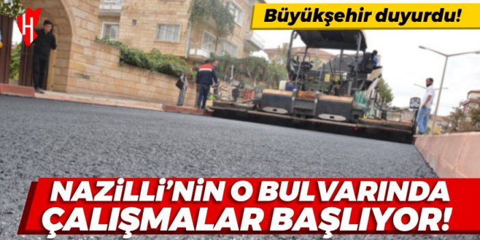 Nazilli Zafer Mahallesi'ndeki o bulvarda çalışmalar yarın başlıyor