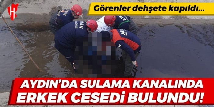 Görenler dehşete kapıldı.. Aydın’da sulama kanalında ceset bulundu