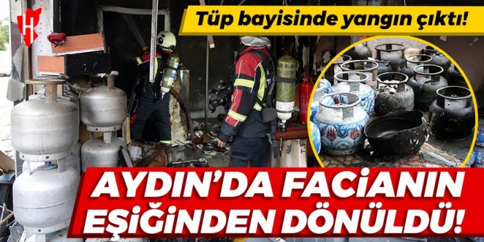 Aydın'da facianın eşiğinden dönüldü! Tüp bayisinde yangın