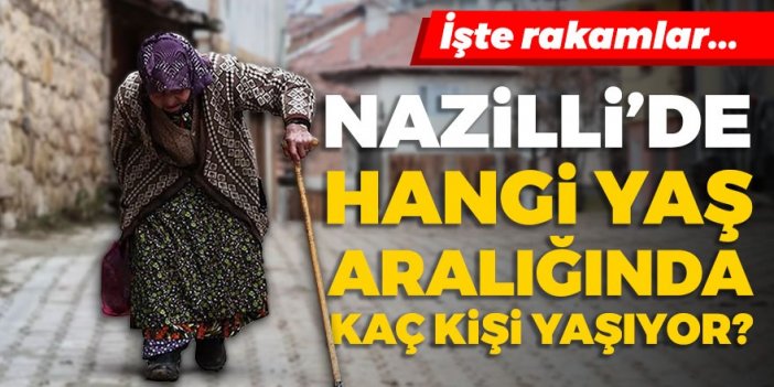 Nazilli'de hangi yaş aralığında kaç kişi yaşıyor? İşte rakamlar...