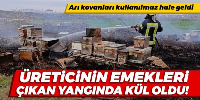 Üreticinin emekleri çıkan yangında kül oldu!