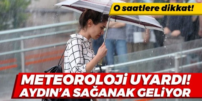 Meteoroloji uyardı! Valilik paylaştı: Aydın'a sağanak yağış geliyor!