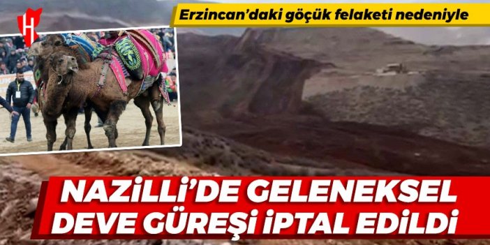 Erzincan İliç'teki göçük felaketi nedeniyle Nazilli'deki deve güreşi festivali iptal edildi