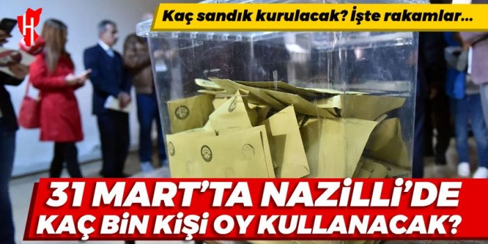 31 Mart’ta Nazilli’de kaç bin kişi oy kullanacak? Kaç sandık kurulacak?