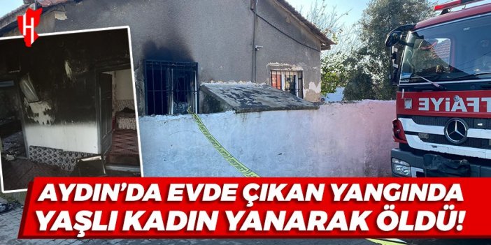 Aydın'da evde çıkan yangında yaşlı kadın yanarak öldü!