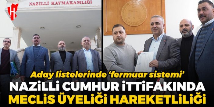 Nazilli’de Cumhur İttifakı meclis üyeleri listesini teslim etti! Aday listelerinde fermuar sistemi