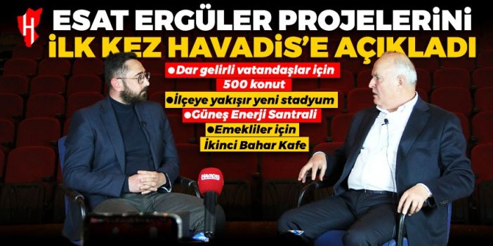 Esat Ergüler projelerini ilk kez Havadis’e açıkladı