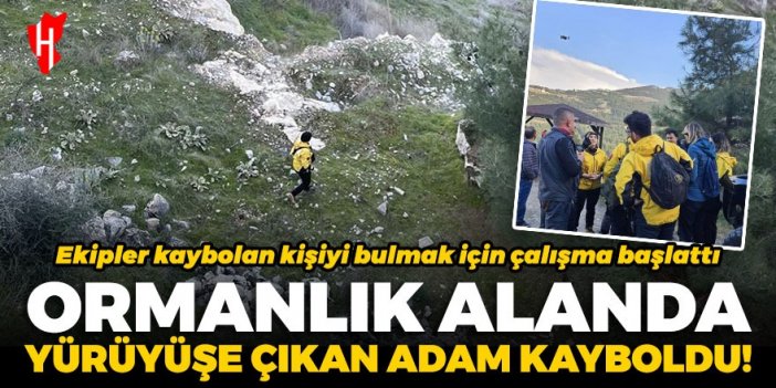 Ormanlık alanda kaybolan kişi ekipler tarafından aranıyor