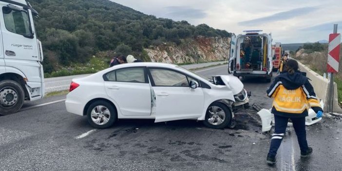 Aydın’da otomobil bariyerlere çarptı: 1 ölü, 2 yaralı