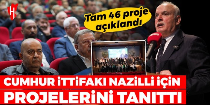 Cumhur İttifakı Nazilli’nin proje lansman toplantısı yapıldı... Ergüler tam 46 projesini açıkladı