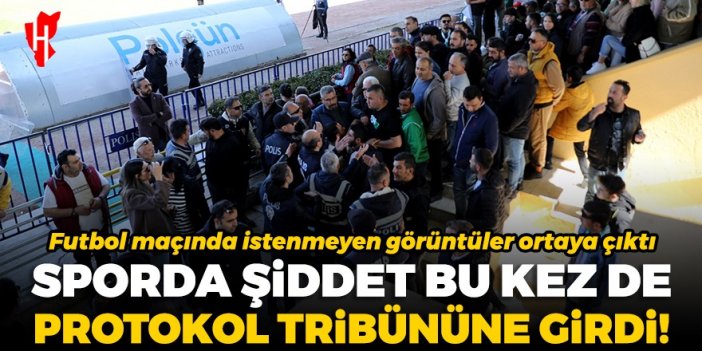 Sporda şiddet bu sefer de protokol tribününe girdi: Amatör futbol maçında kavga