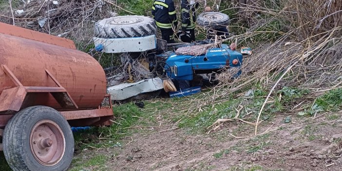 Buharkent’te traktör faciası! Uçurumdan yuvarlanan sürücü öldü