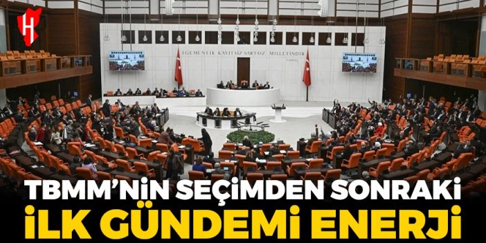 TBMM'nin seçimden sonraki ilk gündemi enerji