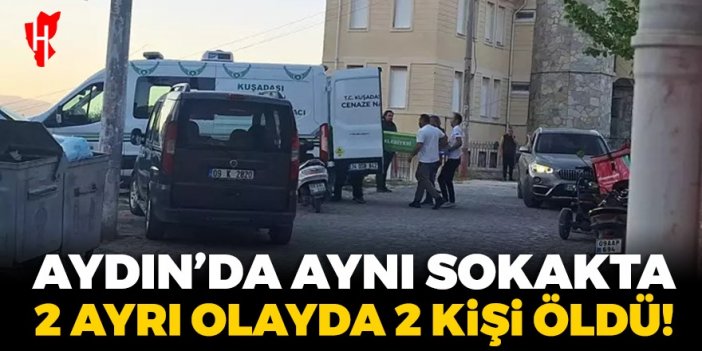 Aydın'da aynı sokakta iki ayrı olayda 2 kişi öldü!