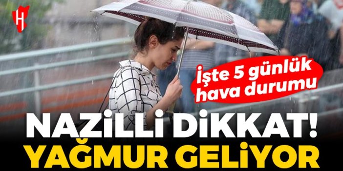 Nazilli'ye yağmur geliyor! Hava sıcaklıkları düşecek...İşte Nazilli'nin 5 günlük hava durumu...