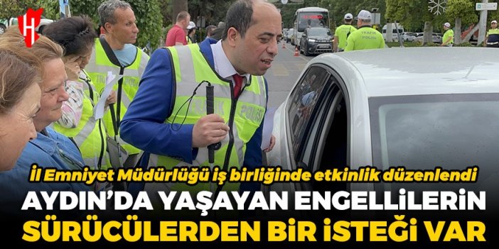 Aydın'da görme engellilerden farkındalık etkinliği