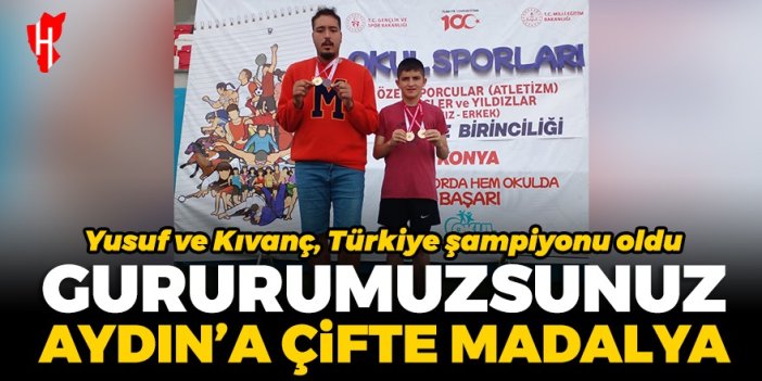 Gururumuzsunuz! Aydın’a çifte madalya: Yusuf ve Kıvanç, Türkiye şampiyonu oldu