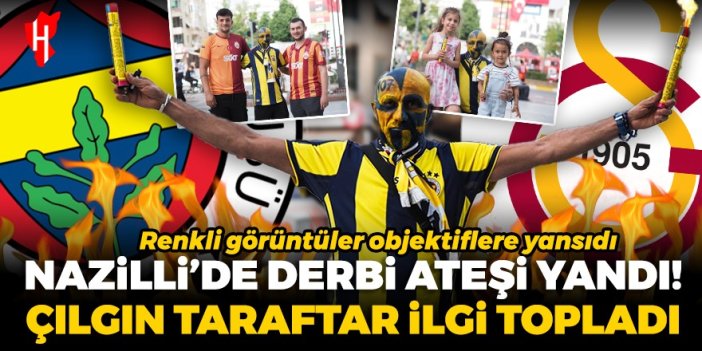 Nazilli’de derbi ateşi yandı: Yüzünü sarı laciverte boyayan taraftar ilgi topladı