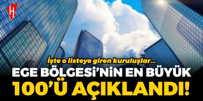 Ege Bölgesi'nin en büyük 100 sanayi kuruluşu açıklandı! İşte o listeye giren kuruluşlar...