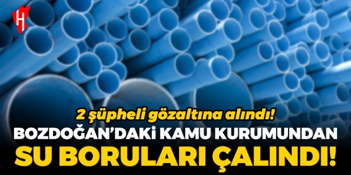 Bozdoğan'daki kamu kurumundan su boruları çalındı!