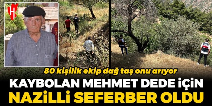 Nazilli kaybolan Mehmet dede için seferber oldu: 80 kişilik ekip dağ taş onu arıyor