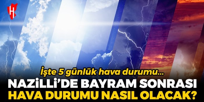 Nazilli'de Kurban Bayramı sonrası hava nasıl olacak? İşte Nazilli'nin 5 günlük hava durumu...