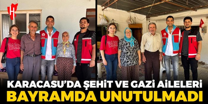 Karacasu'da gazi ve şehit aileleri bayramda unutulmadı