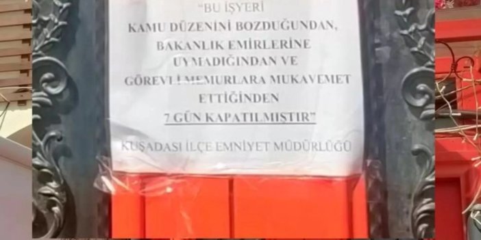 Çalışanlarının polise mukavemet gösterdiği iş yeri mühürlendi