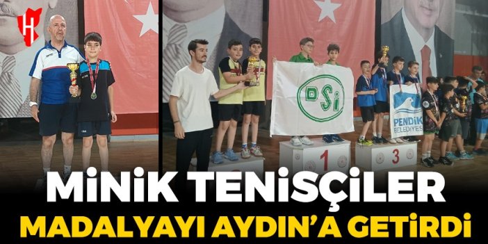 Minik tenisçiler madalyayı Aydın'a getirdi