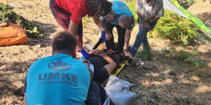 Havada kabus dolu dakikalar! Yelken kanatla uçarken yere çakıldı