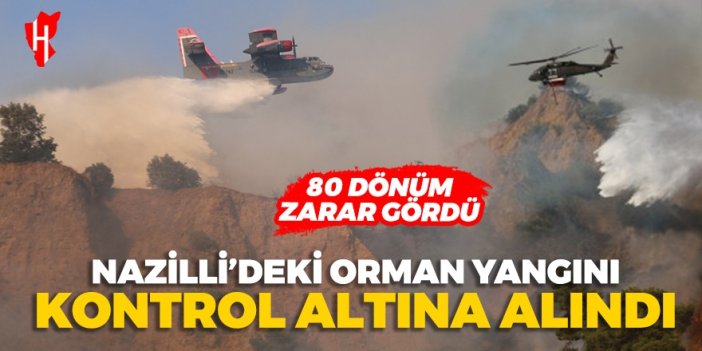 Nazilli'de çıkan yangın zamanında hava müdahalesiyle kontrol altına alındı