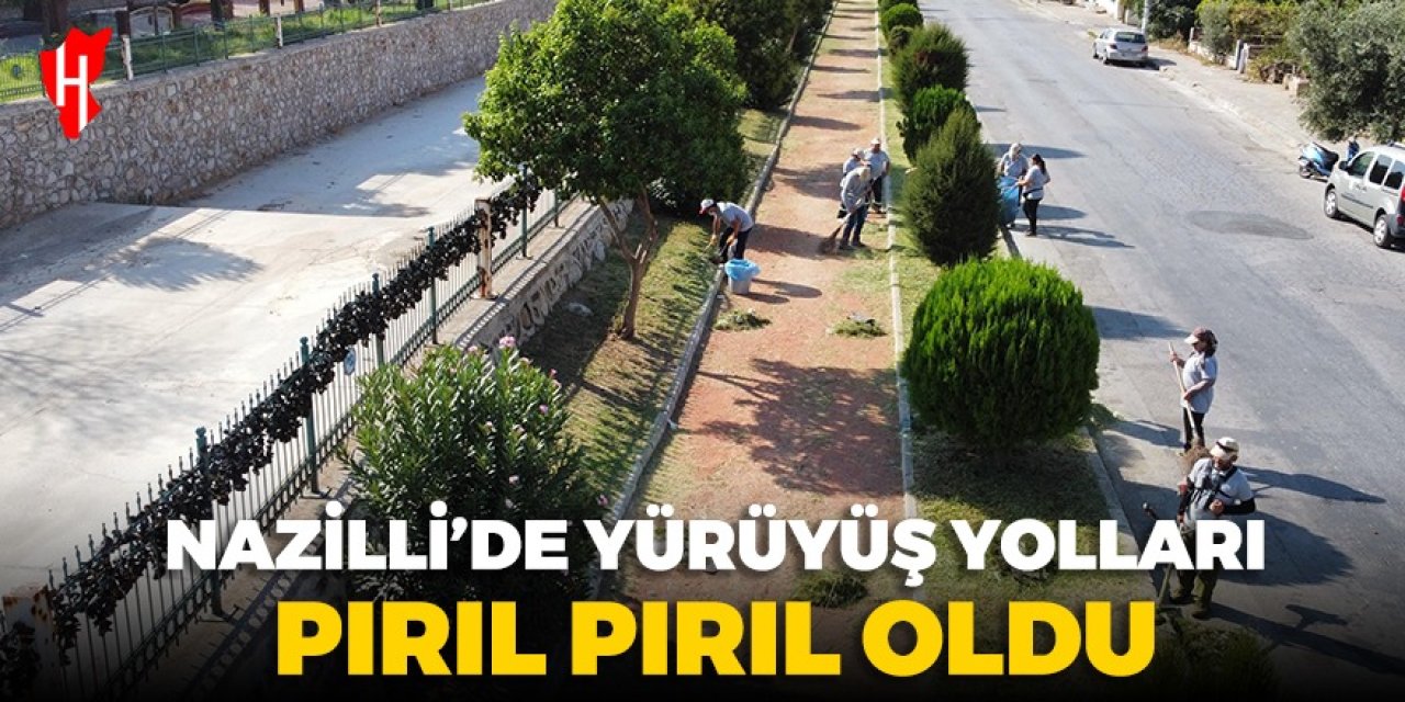 Nazilli'de yürüyüş yolları pırıl pırıl oldu