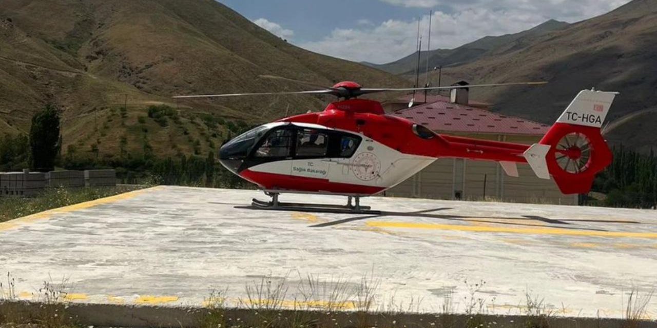 Aydın'da zamanla yarış! Ambulans helikopter yangında yaralanan 5 yaşındaki çocuk için havalandı