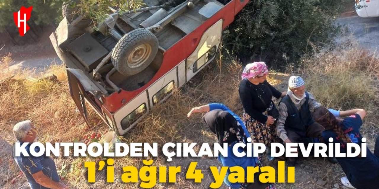 Cip devrildi: 1'i ağır 4 yaralı!