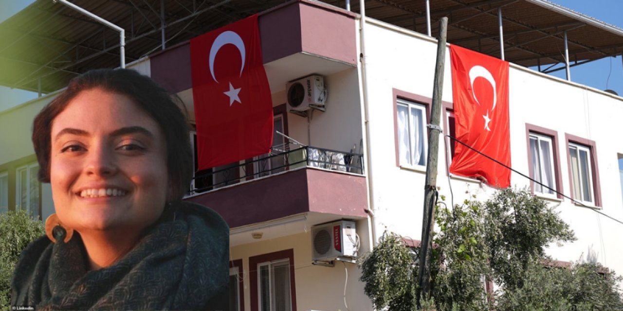 İsrail askerlerince öldürülen Ayşenur Ezgi Eygi'nin Didim'deki dede evine Türk bayrakları asıldı