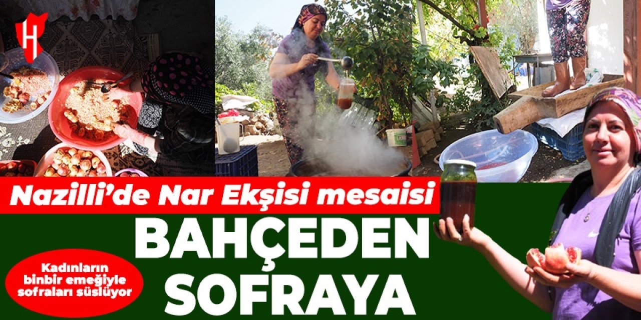 Bahçeden sofraya: Nazillili kadınların nar ekşisi mesaisi, sofraları süslüyor