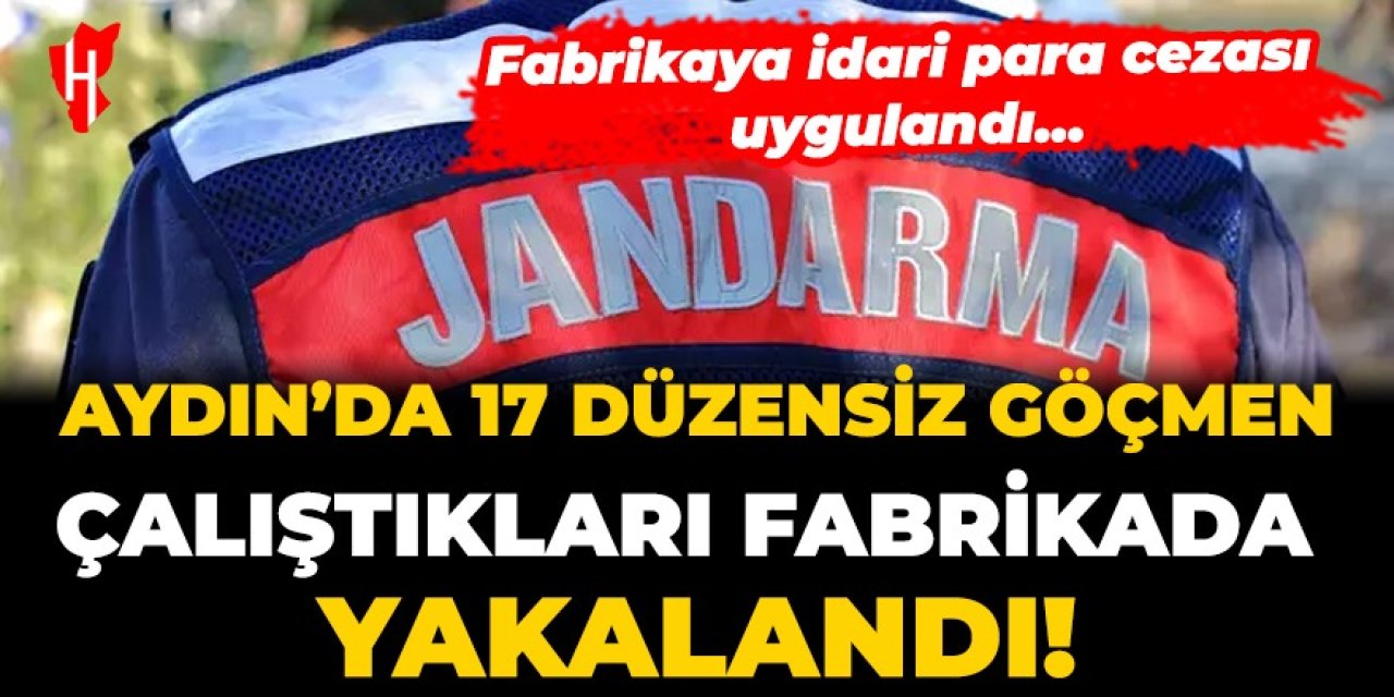 Aydın'da 17 düzensiz göçmen çalıştıkları fabrikada yakalandı! Fabrikaya idari para cezası uygulandı...