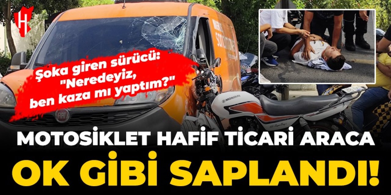 Nazilli’de motosiklet hafif ticari araca ok gibi saplandı: 1’i ağır, 2 yaralı