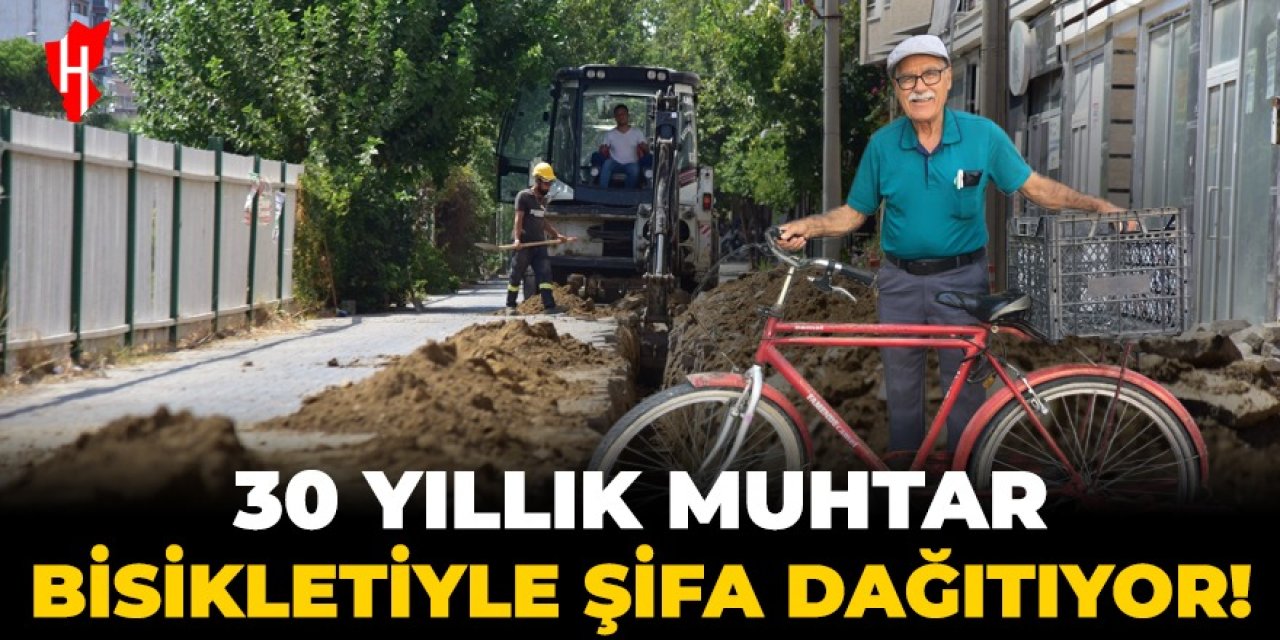 30 Yıllık muhtar bisikletiyle şifa dağıtıyor!